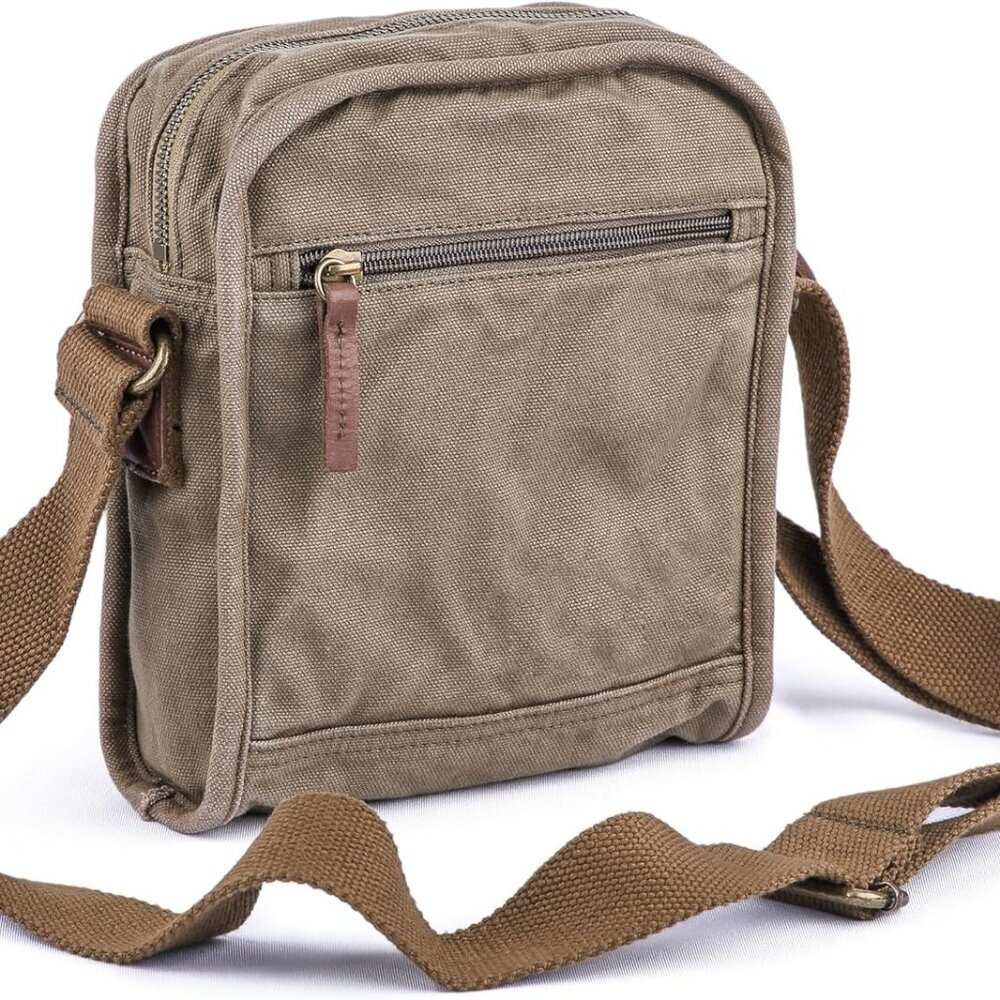 Small Canvas Cross Body Messenger Bag